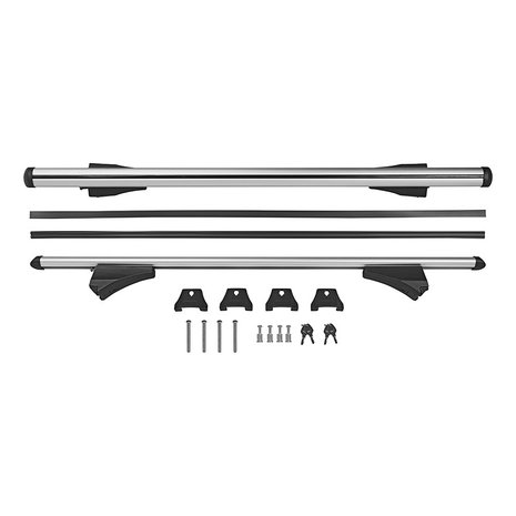 Barras portaequipajes de aluminio para bacas cerradas 120 cm, aluminio para 75 kg