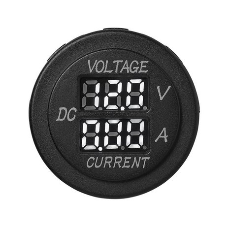 Voltímetro-amperímetro digital de montaje empotrado de 6-30V / 0-10A