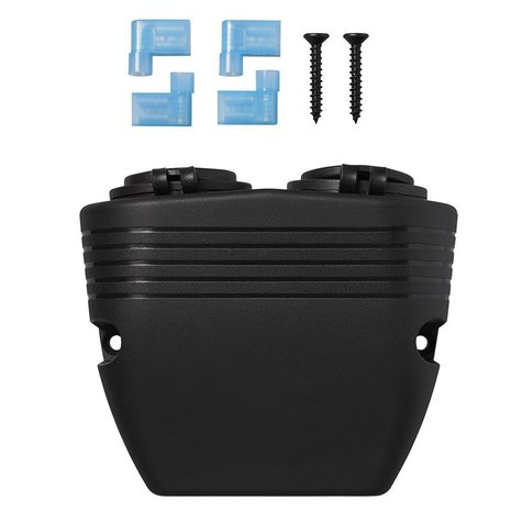 Kit de superficie: Toma DIN + puerto USB doble tipo A 2x2100mA