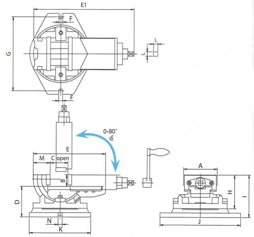 Abrazadera mecanica de la maquina de 2 ejes