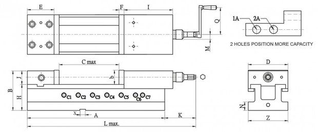 Pinza mecánica-hidráulica para máquina euroline 100mm