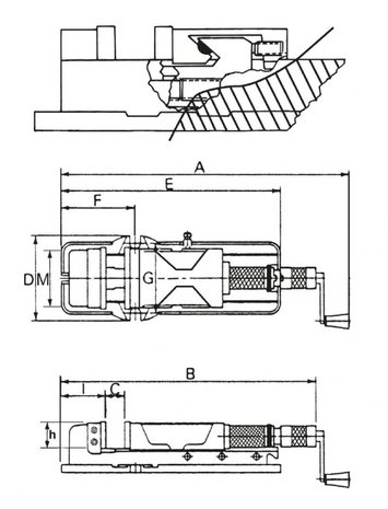 Pinza de fresado hidromecánica / pinza de máquina