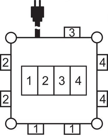 Divisor de caudal compacto de goma BSV 3 FI/16 2 IP44 2m