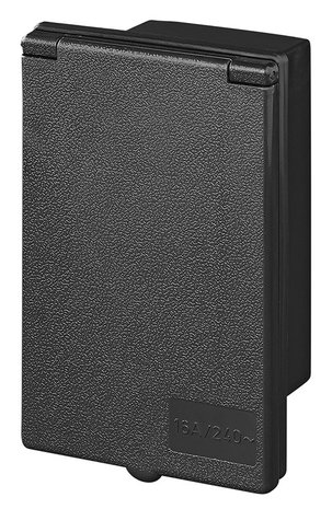 Caja de entrada de pared CEE rectangular negra