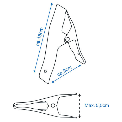 Klemmen metaal set van x2 stuks