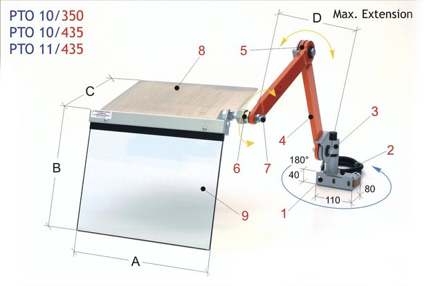 Porta cinceles con tapa 350x300mm