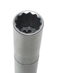 Vaso para bujias magnetico, 12 caras, largo entrada (3/8) 14 mm