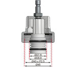 Adaptador N 16 para BGS 8027/8098:Mercedes A-Klasse