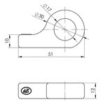 Contraparte para cerradura de tension SPP Z-12A