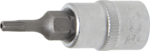Punta de vaso entrada 6,3 mm (1/4) T-Star (para Torx Plus) con perforacion