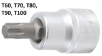 Punta de vaso entrada 20 mm (3/4) perfil en T (para Torx) T60 - T100