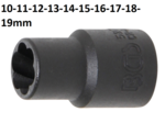 Llave de vaso especial / extractor de tornillos entrada (3/8) 10-19mm