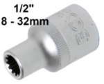 Llave de vaso Gear Lock entrada (1/2) 8-32mm