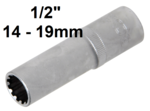 Llave de vaso Gear Lock, larga entrada 12,5 mm (1/2)