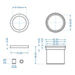 Cojinete deslizante para freno de inercia adecuado para Knott KF27A - KF30C - KRV30B - KRV30A B