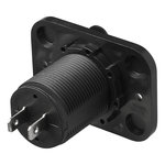 Caja de empotrar USB doble tipo A 3100mA 12V 24V