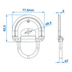 Ojal de amarre 76x66mm
