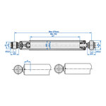 Amortiguador adecuado para Boge BPW Hahn Peitz 1500-3000 kg CC 350-580 1 pieza