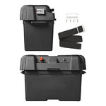 Caja de bateria 35x18x23cm 2x USB - 1x toma 12V - Voltimetro - 2x enchufe Anderson