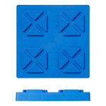 Platos base apilables 21x21x3 3cm - set de 4 piezas