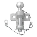 Bola de remolque plateada combinada doble version D20.2 S350 homologada tipo E