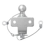 Bola de remolque plateada combinada doble version D20.2 S350 homologada tipo E