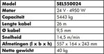 Cabrestante 24V, 5443kg 4.95kw 26m IP68