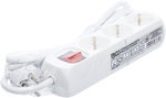 Regleta de enchufes 3 tomas con interruptor cable de alimentacion 1,4 m 3 x 1,5 mm² IP 2