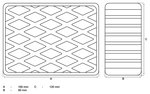 Bgs technic Rubberen pad  voor hefplatforms  160 x 120 x 60 mm