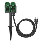 Estaca de jardin Schuko de 4 vias 2M 3x2 5 mm²