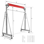 Grua de portico movil pesada 3 toneladas