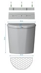 Cubo de basura con tapa 10L para caravana camper