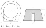 Almohadilla de goma para plataformas elevadoras diametro 105mm