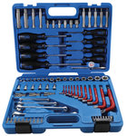 Juego de herramientas (1/4) + (1/2) E-Torx / perfil en T (para Torx) 84 piezas