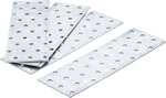 Surtido de chapas perforadas de acero 200 x 60 x 2 mm 4 piezas