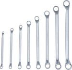 Juego de llaves de estrella dobles largas acodadas 6 x 7 - 20 x 22 mm 8 piezas