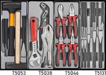 Carro de herramientas rojo de 8 cajones con 286 herramientas