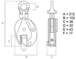 Pinza universal de placas 0,5 toneladas