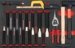 Carro de herramientas negro de 8 cajones con 315 herramientas (EVA)
