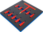 Juego de puntas de vaso VDE entrada 12,5 mm (1/2) perfil en T (para Torx) T20 - T55 10 p