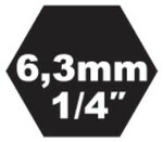 Destornillador para puntas 1/4 200mm