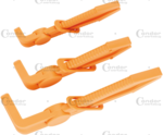 Abrazaderas flexibles 3pcs plastico 90° offset