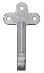 Gancho de valvula n. 0 izquierda 140 mm con ojo de rosca