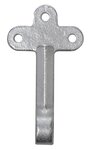 Gancho de valvula n. 0 derecha 140 mm con ojo de rosca