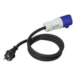 Cable adaptador de 150 cm 3x2,5 mm² de enchufe Schuko a CEE