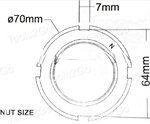 llave de 4 dientes 72 mm para tuerca anular de caja de cambios y diferencial scania