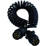 Cable en espiral de 3M con 2 enchufes de PCV con 7 pines