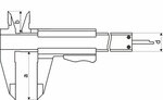 Calibre de corredera con bloqueo automatico 150mm