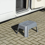 Taburete de plastico gris 42 5 x 27 5 x 23 cm