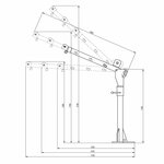 Grua movil 300 kg con cabrestante manual